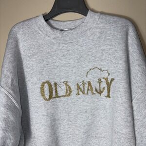 Vintage‎ 1990s Fruit of the Loom Old Navy XL Gray Sweatshirt, Retro Style